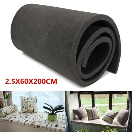 High Density Foam Cushion, Upholstery Foam Sheet, Foam Padding Replacement Sofa Seat ,（1''X24''X79''）Black