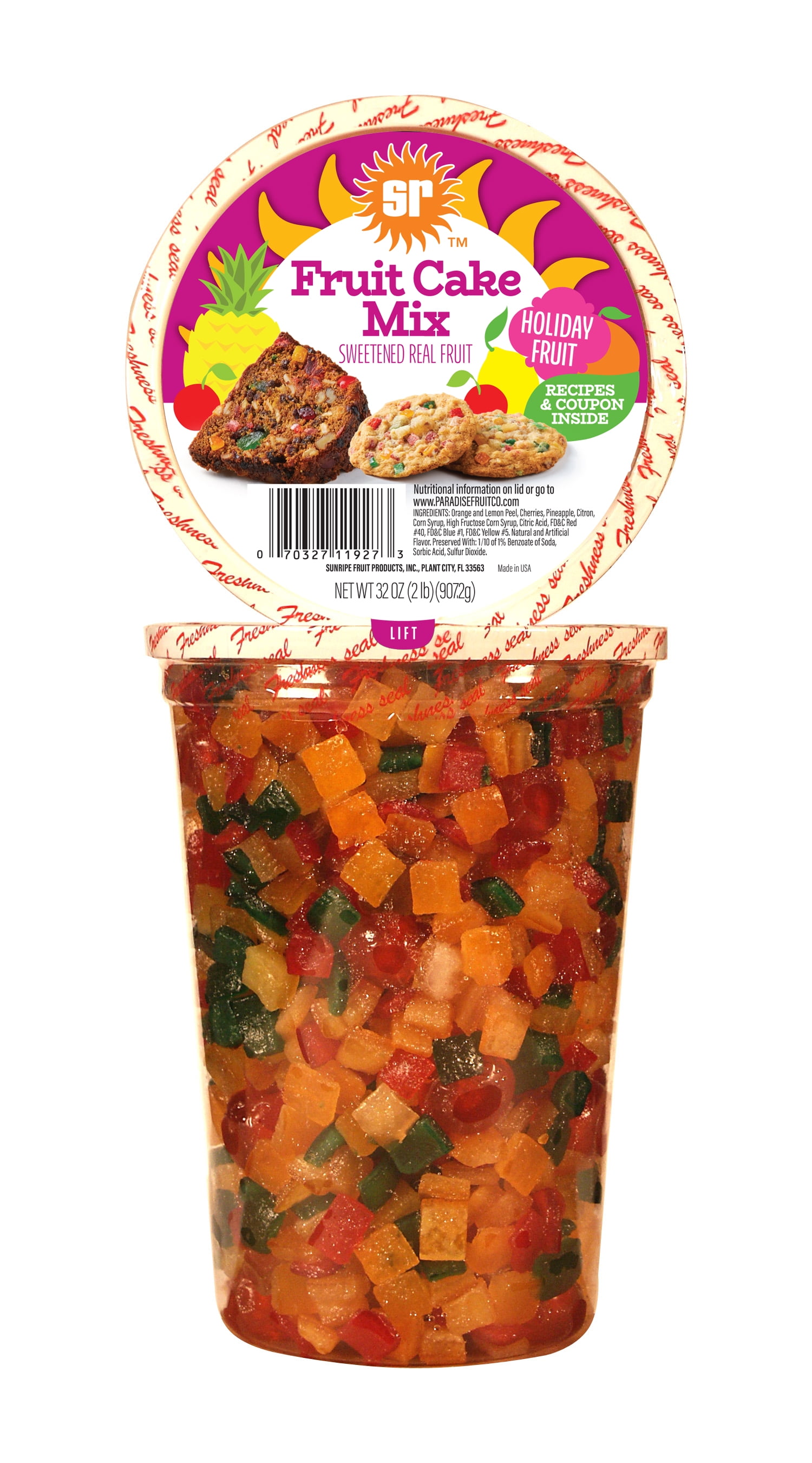 V.I.P. Sunripe Candied Fruit Cake Mix, 32 oz.