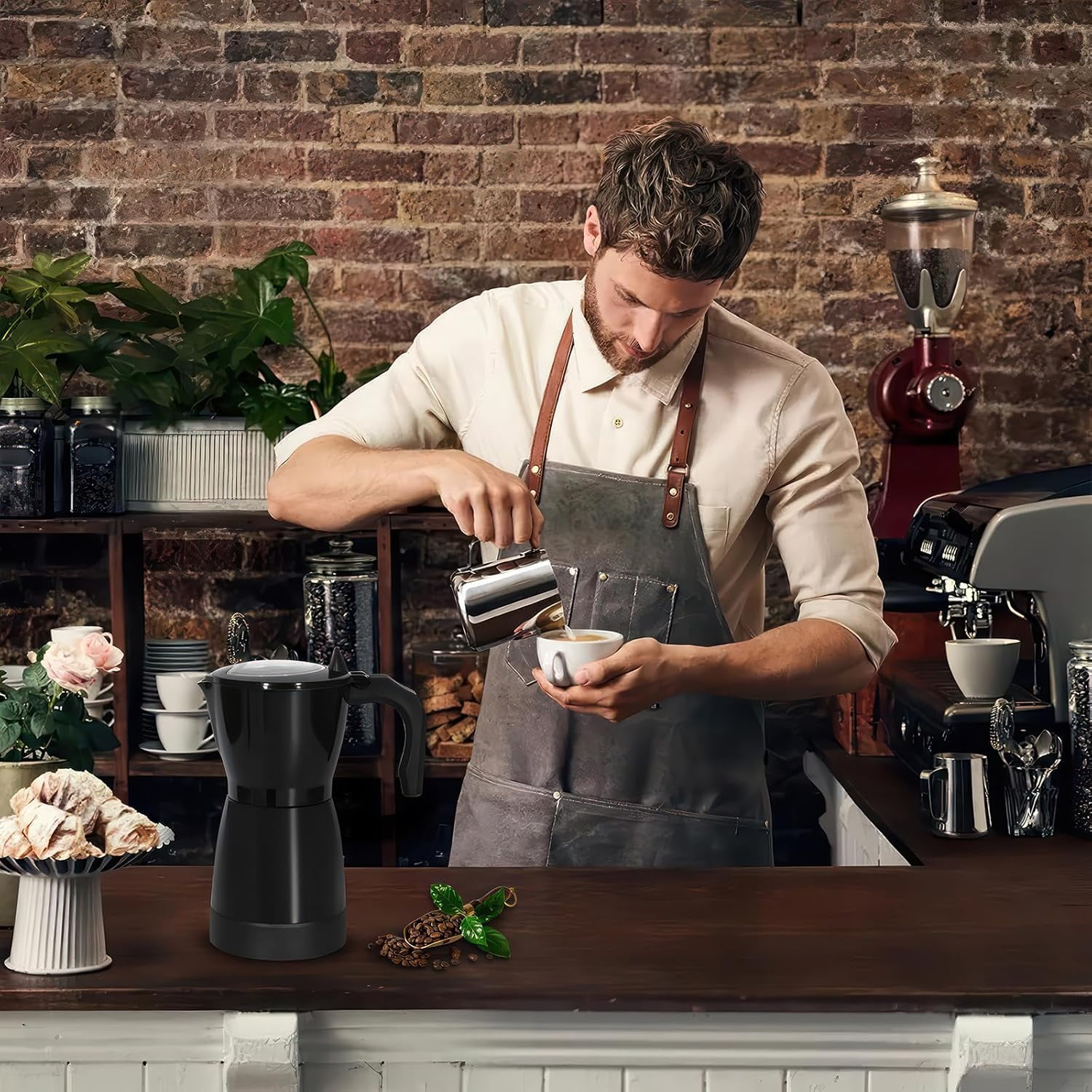 Gnali & Zani 9 cup Moka pot espresso coffee maker (Red) - Walmart.com