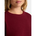 thumbnail image 3 of Lissome Women’s Soft Brushed Waffle Oversized Long Sleeve Top and Wide Leg Pant Lounge Set, 2-Piece, Sizes S-3X, 3 of 4