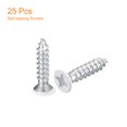 thumbnail image 3 of ST3x15mm White Screws Self Tapping Screws, 25 Pack Flat Head Phillips Wood Screws for Woodworking, 3 of 5