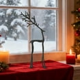 thumbnail image 5 of Metal Reindeer Christmas Decor – Set of 2 Black Metal Reindeer Figurines, Modern Holiday Decorations for Home, Mantel, Living Room & Office, Elegant Black Reindeer Christmas Decoration, 5 of 6