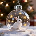 thumbnail image 2 of Snowflake Ball Pendant Ornament With Glass Sphere And Metallic Top For Christmas Tree Decoration, 2 of 3