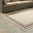 Modway Rim Solid Border 8x10 Indoor and Outdoor Area Rug in Light and