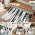 thumbnail image 6 of Black Gray White 2'x3' Washable Rug, Vintage Rustic Abstract Ombre Aesthetic Non-Slip Soft Doormat Area Rugs for Entrance Bathroom Bedsides, Carpet for Kitchen Bedroom, Entryway Floor Mat, 6 of 9