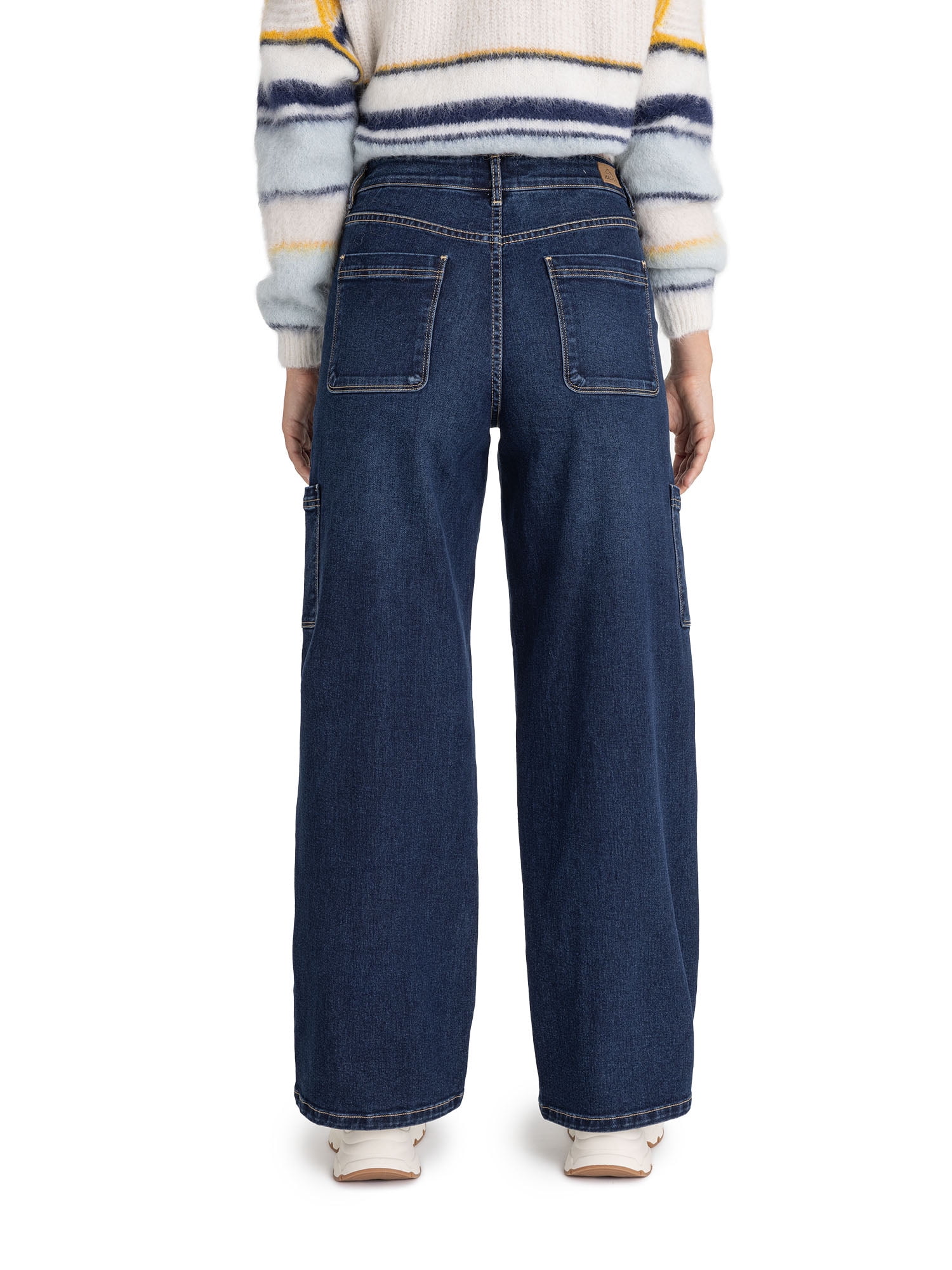 Jordache Women's High Rise Wide Leg Cargo Jean Sizes 2-20