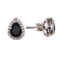 thumbnail image 2 of Gaspara Pear Cut Black Onyx Stud Earring For Women's 925 Sterling Silver, 2 of 3