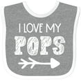 thumbnail image 3 of Inktastic I Love My Pops with Arrow Boys or Girls Baby Bib, 3 of 4