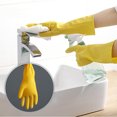 thumbnail image 3 of Clearance,Household Gloves, Rubber Dishwashing Gloves, Reusable, Extra Thickness, Long Sleeves, Kitchen Cleaning, Working, Painting, Gardening, 3 of 4