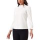 thumbnail image 4 of INSPIRAR CHIC Blusa Elegante de Manga Larga para Mujeres con Volantes y Cuello de Lazo Top de Trabajo M Blanco, 4 of 6