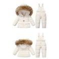 thumbnail image 4 of Ruyang Toddler Boys Girls Ski Suits Fleece Lined Hooded Jacket 2 Piece Ski Outfit Ski Outwear with Pants Waterproof Snowsuit, 4 of 7