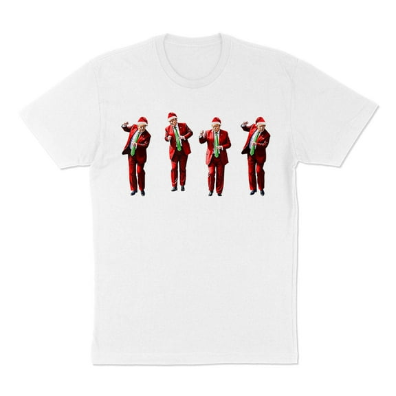 Santa Dancing Trump Shirt Unisex Large White