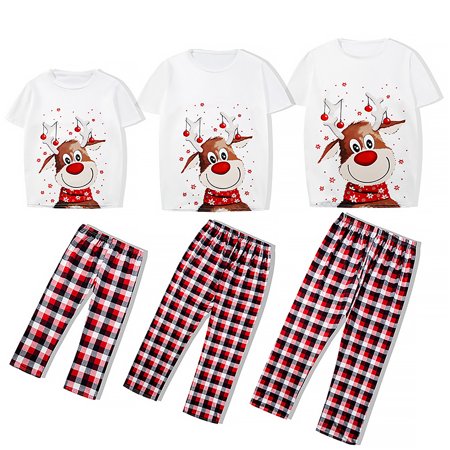 

HAWEE Family Christmas Pjs Matching Sets Christmas Matching Jammies for Adults and Kids Holiday Xmas Sleepwear Set