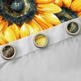 thumbnail image 4 of Homewish Retro Flowers Sunflowers Black Out Curtains For Teens Female Girls,Geometric Plaid Curtains Pack of 2 (42x63 Each),Chic Floral Blossoms Bedroom Curtains,Lightweight Room Decor, 4 of 6