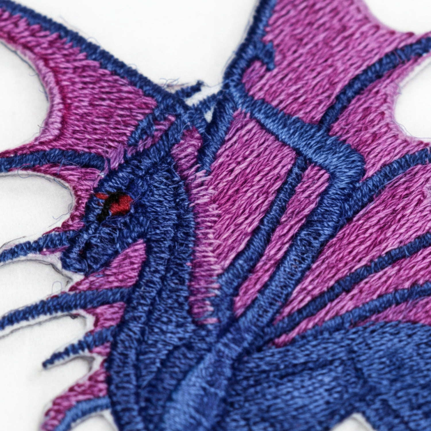 BeyondVision Custom Purple Flying Dragon Embroidered Iron on/Sew Patch [6.5" 5.5"]