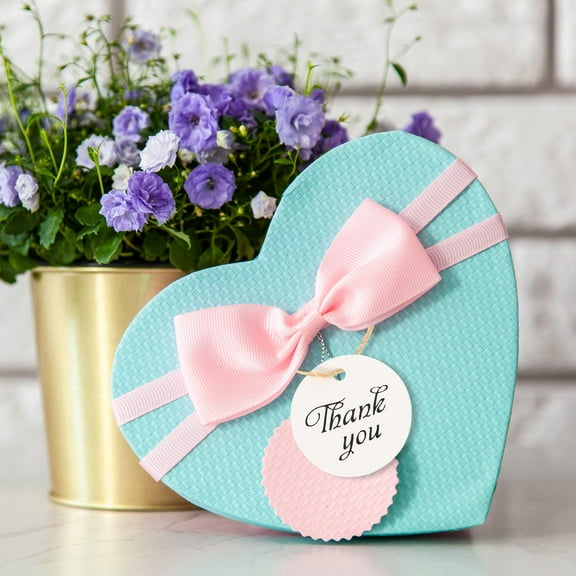 WHAMVOX White Paper Thank You Tags with Rope for Decor Perfect for Gifts Cakes and Boxes 100 Pieces