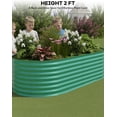 thumbnail image 2 of Garvee Jardinière en Acier 6 x 3 x 2 Pieds, Bac de Jardin Surélevé, Vert, 2 of 6