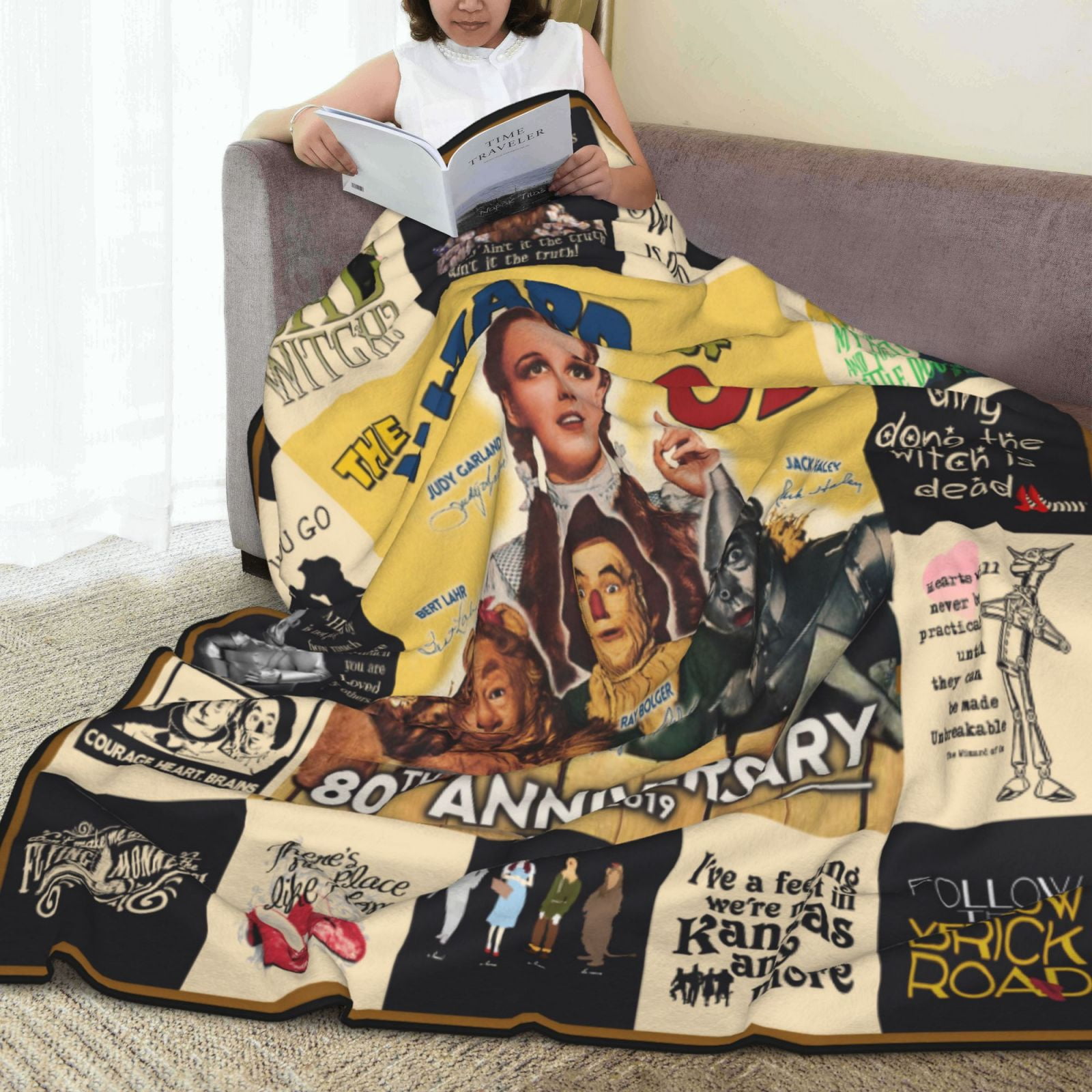 The Wizard of Oz Throw Blanket 50"X40" Soft Flannel Lightweight Plush Air Conditioner Quilt Suitable For Sofa,Living Room,Bedroom,Double Bed