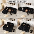 thumbnail image 4 of 104" Modular L-Shaped Sectional Sofa with Chaise - No Assembly Required Boneless Corduroy Couch, High Resilience Foam, Deep Black, 4 of 12
