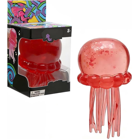 Jellyfish Squeezable Ball, Doh Glitter Drop Malt Sugar Balls, Sensory Squishy for Relieve Stress, Ultra Soft and Moldable Slow Rise