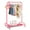 Pink, variant on Wdmiya White Kids Clothing Rack, Baby Clothes Rack for Hanging Clothes with Wheels and Bottom Storage Shelf, Small Toddler Garment Rack Kids Dress Up Storage Rack for Coats, Skirts, Dance