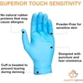 thumbnail image 2 of Disposable Nitrile Gloves (100-Gloves/50-Pair) Blue, Powder Free (RDCNPF) by Superior Glove, 2 of 8