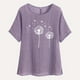 thumbnail image 4 of Vestidos Casuales Para Mujer, Blusas De Mujer De Moda Camisetas estampadas de moda para mujer, blusas casuales de lino holgadas de manga corta con cuello redondo y raglán, 4 of 6