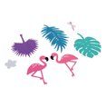 thumbnail image 4 of KAKOWELY Guirnalda de tela no tejida con diseño de flamencos para fiestas de cumpleaños y festivales (morado), 4 of 4