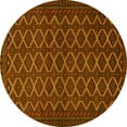 thumbnail image 1 of Ahgly Company Machine Washable Indoor Round Persian Yellow Traditional Area Rugs, 7' Round, 1 of 4