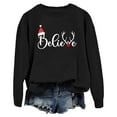thumbnail image 2 of Christmas Believe Sweatshirts for Women 2025 Long Sleeve Crewneck Holiday Graphic Sweatshirt Pullover Tops, 2 of 4