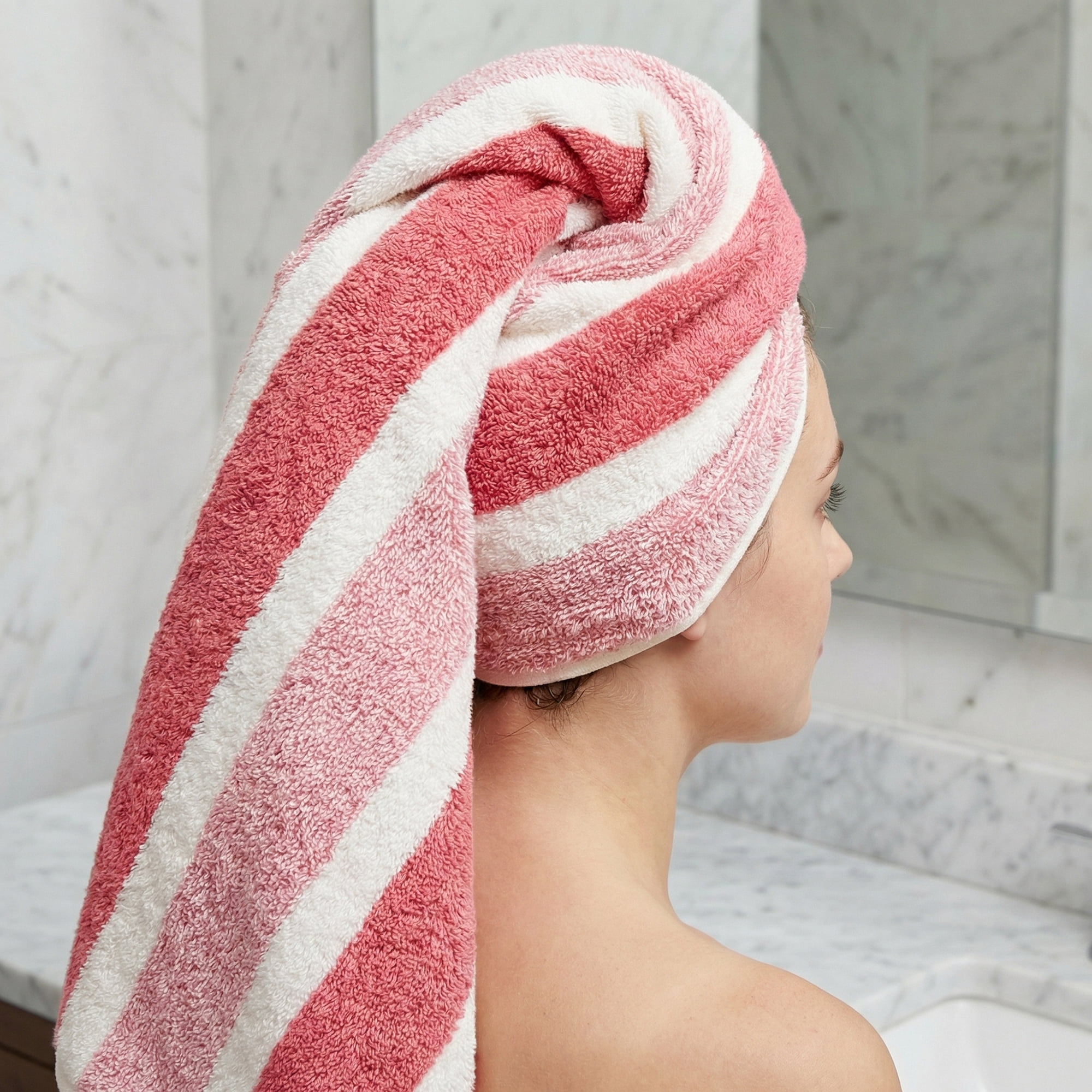 Unique Bargains Ultra Plush Soft Highly Absorbent Coral Fleece Bath Towel Pink 71" x 35"