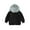 Black, variant on XBASW Baby Newborn Waffle Jackets for Boys Winter Hooded Sweatshirts Toddler Full Zip-Up Coat Outerwear 6 Months- 4 Years