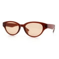 thumbnail image 4 of Womens Retro Hipster Cat Eye Horn Rim Plastic Fashion Sunglasses All Brown, 4 of 8