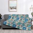 thumbnail image 3 of Vsdgher Vintage Floral Butterflies Pattern Fleece Throw Blanket, Horizontal Fleece Bedding Home Decor for Couch & Bed All Season Use -40"x30", 3 of 7