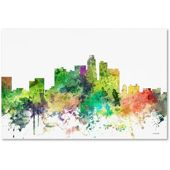 Trademark Fine Art "Los Angeles California Skyline SP" Canvas Art by Marlene Watson