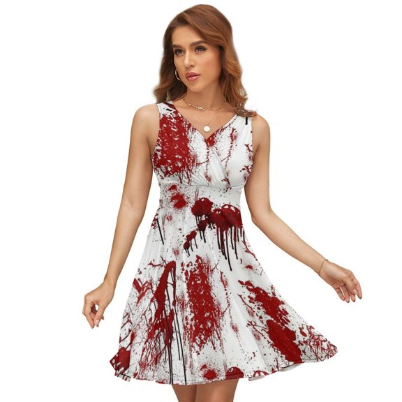 Halloween Horror Bloody Sundress Sleeveless Dress Summer Women Clothes Dress for Women Dresses