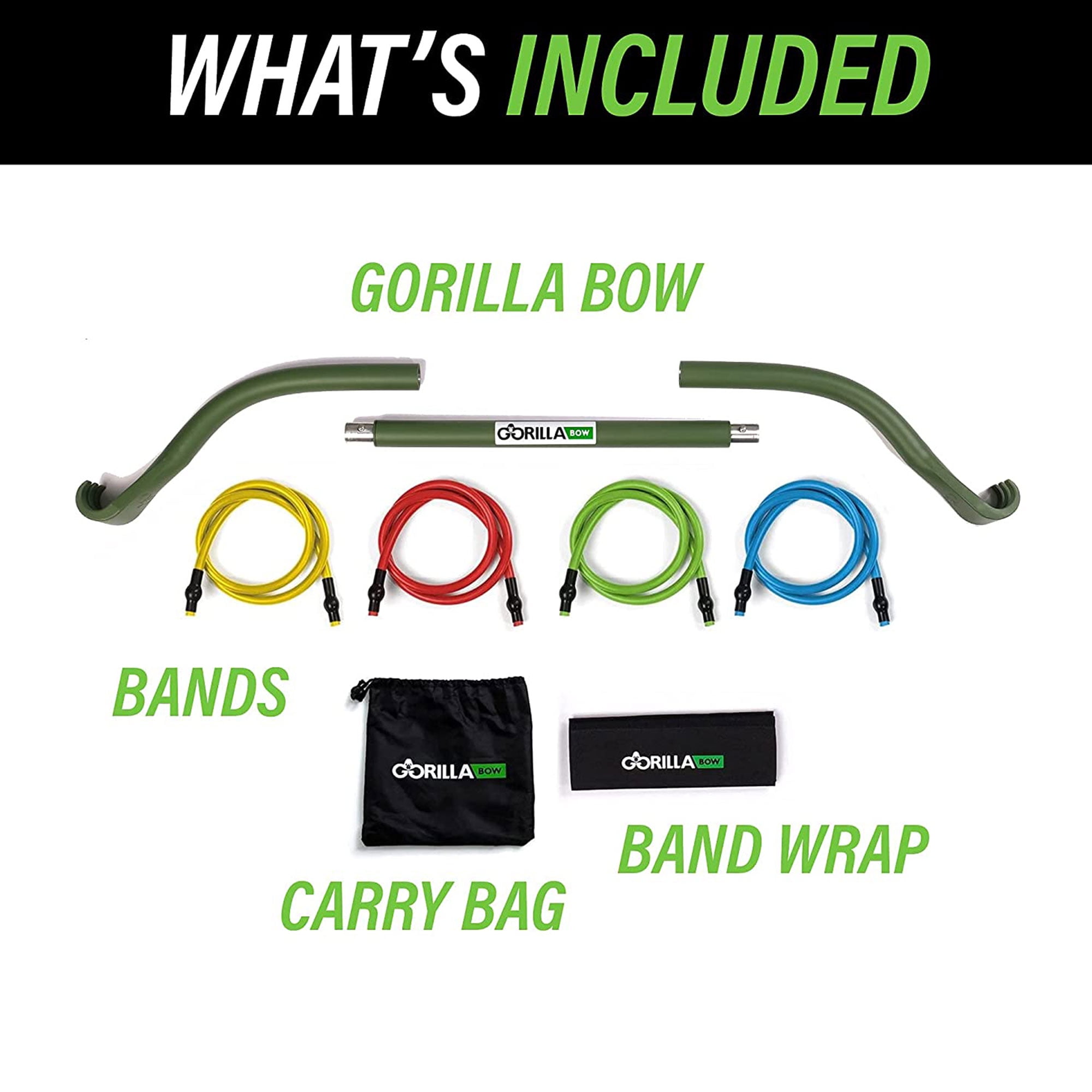 Travel Gorilla Bow Portable Home Gym System, Strength Training Equipment 100 Plus Quality Workouts, All in One Exercise Equipment for Travel, Home Gym & Outdoor Workouts