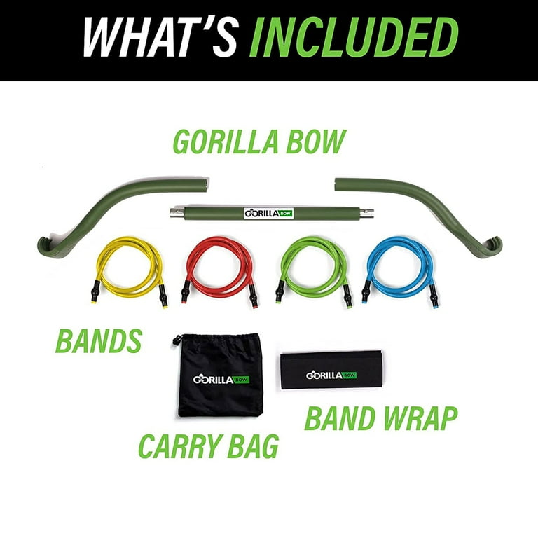 Gorilla Bow Travel Home Workout Resistance Bands and Exercise Bow