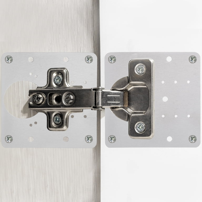 Supertech 2PCS Stainless Steel Hinge Repair Plate Kit For Kitchen Cabinets