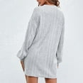 thumbnail image 5 of DHFJKG Sweater Dress For Women Solid Color Round Neck Long Sleeve Loose Fit Mini Dress Casual Comfort Dresses, 5 of 9