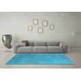 thumbnail image 3 of Ahgly Company Indoor Square Oriental Light Blue Industrial Area Rugs, 6' Square, 3 of 4