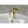 thumbnail image 2 of Kingston Brass KS3542RNK Levante One-Handle 1-Hole Bathroom Faucet with Push Pop-Up Drain in Polished Brass, 2 of 7