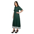 thumbnail image 2 of Moomaya Robe Décontractée Unie en Coton pour Femmes, Ligne A, Longue, Maxi, Kurti, Tunique pour Femmes, 2 of 5