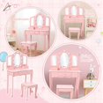 thumbnail image 5 of Eastvita Pretend Makeup Vanity Set with Stool Mirror for Girls, 5 of 5