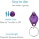 thumbnail image 4 of 10 Stück UV-Licht Mini LED Schlüsselanhänger Taschenlampe Taschenlampe Schlüsselring Lichter Reisepass ID Geldscheinprüfer Lila, 4 of 7