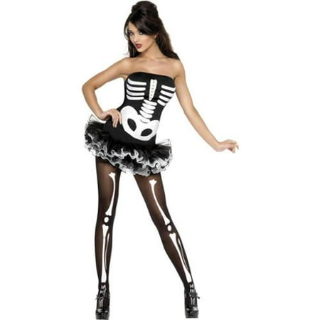 Fever Women's Black / White Skeleton Costume Costumes -