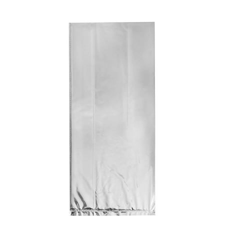 Unique Silver Foil Cellophane Bags, 10 Ct.