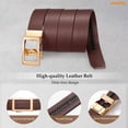 thumbnail image 5 of WHIPPY Women Leather Belt with Automatic Buckle Ladies Ratchet Leather Belts for Jeans Dresses Pants, 5 of 7