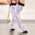 thumbnail image 5 of Coolnut Lavender Compression Socks, 1 Pack Women Men Long Stocking (20-30mmHg) Travel Knee High Stockings for Athletic Sports,Running,Cycling,Nursing, 5 of 6