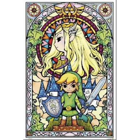 Zelda Window Stained Glass Window Poster (24 x 36)